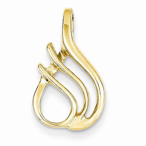 14k Gold Fits up to 2mm on Both Fancy/Regular/Reversible Fancy Omega Slide Pendant, Pendants for Necklace