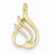 14k Gold Fits up to 2mm on Both Fancy/Regular/Reversible Fancy Omega Slide Pendant, Pendants for Necklace