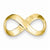 14k Gold Fancy Polished Figure-8 Chain Slide Pendant, Pendants for Necklace