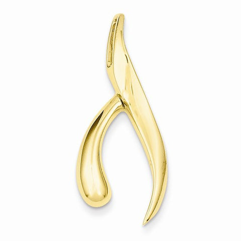 14k Gold Fits up to 4mm Regular & 6mm Fancy/Reversible Fancy Omega Slide Pendant, Pendants for Necklace