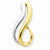 14k Gold Two-Tone Fits up to 4mm Regular & 6mm Fancy/Reversible Fancy Omega Slid pendant, Pretty Pendants for Necklace