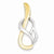 14k Gold Two-Tone Fancy Omega Slide Pendant, Gorgeous Pendants for Necklace