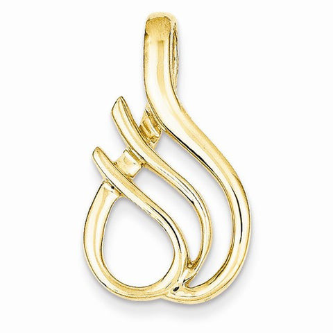14k Gold Fits up to 3mm Regular & 6mm Fancy/Reversible Fancy Omega Slide Pendant, Pendants for Necklace