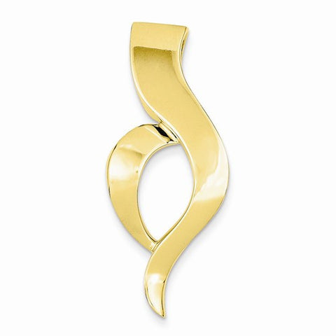 14k Gold Fancy Omega Slide Pendant, Stylish Pendants for Necklace