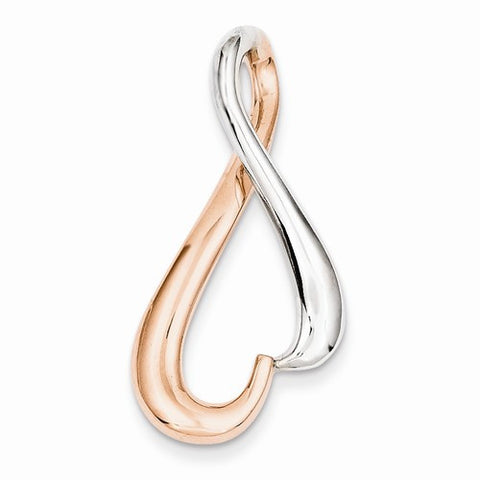 14KW & Rose Omega Slide Pendant, Delightful Pendants for Necklace