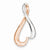 14KW & Rose Omega Slide Pendant, Delightful Pendants for Necklace