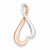 14KW & Rose Omega Slide Pendant, Exquisite Pendants for Necklace