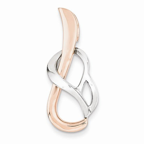 14KW & Rose Omega Slide Pendant, Pretty Pendants for Necklace