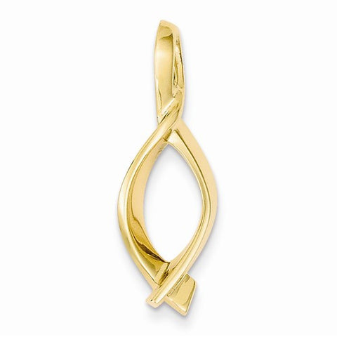 14k Gold Chain Slide Pendant, Stylish Pendants for Necklace