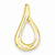 14k Gold Omega Slide Pendant, Gorgeous Pendants for Necklace