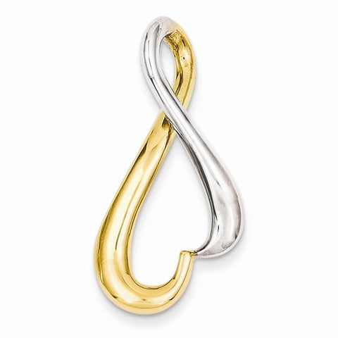 14k Gold Two-tone Slide Pendant, Dazzling Pendants for Necklace