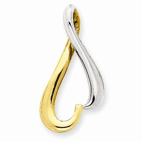 14k Gold Two-tone Slide Pendant, Delightful Pendants for Necklace
