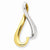 14k Gold Two-tone Slide Pendant, Delightful Pendants for Necklace
