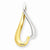 14k Gold Two-tone Slide Pendant, Exquisite Pendants for Necklace