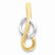 14k Gold Two-Tone Slide Pendant, Stylish Pendants for Necklace
