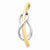 14k Gold Two-Tone Slide Pendant, Alluring Pendants for Necklace