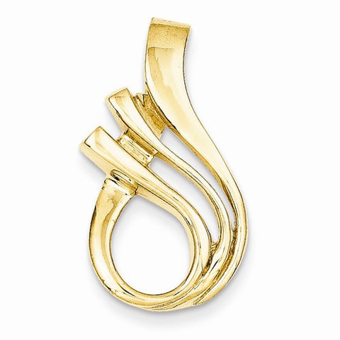 14k Gold Fits up to 5mm Omega, 6mm Reversible, Omega Slide Pendant, Charm