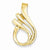 14k Gold Fits up to 5mm Omega, 6mm Reversible, Omega Slide Pendant, Charm