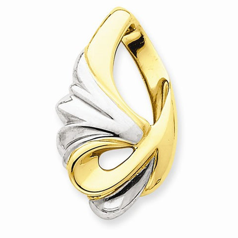 14k Gold Two-tone Fits up to 10mm Omega, 8mm Reversible, Omega Slide Pendant, Pendants for Necklace