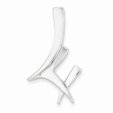 14k White Gold Fancy Slide Pendant, Fine Pendants for Necklace