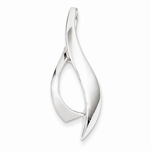 14k White Gold Designer Slide Pendant, Pretty Pendants for Necklace