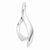 14k White Gold Designer Slide Pendant, Pretty Pendants for Necklace
