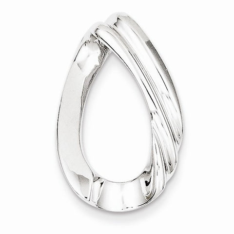 14k White Gold Designer Slide Pendant, Gorgeous Pendants for Necklace