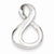 14k White Gold Fits up to 2mm Regular & 4mm Fancy/Reversible Fancy Omega Pendant, Pendants for Necklace