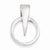 14k White Gold Reversible Fancy Omega Slide Pendant, Classy Pendants for Necklace