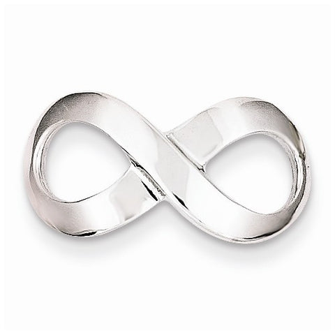 14k White Gold Fancy Polished Figure-8 Chain Slide Pendant, Pendants for Necklace