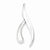 14k White Gold Reversible Fancy Omega Slide Pendant, Charm