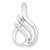 14k White Gold Reversible Fancy Omega Slide Pendant, Adorable Pendants for Necklace
