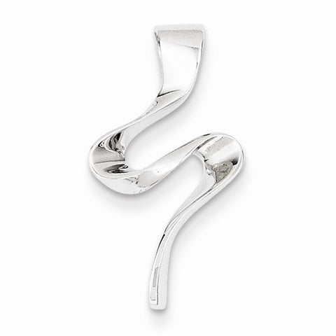 14k White Gold Chain Slide Pendant, Appealing Pendants for Necklace