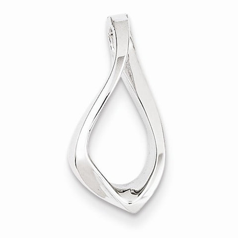14k White Gold Fits up to 4mm Omega/6mm Reversible, Omega Slide Pendant, Pendants for Necklace