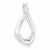 14k White Gold Fits up to 4mm Omega/6mm Reversible, Omega Slide Pendant, Pendants for Necklace