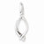 14k White Gold Chain Slide Pendant, Beautiful Pendants for Necklace