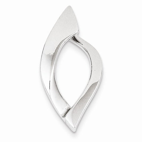 14k White Gold Fits up to 4mm Omega, 6mm Reversible, Omega Slide Pendant, Delightful Pendants for Necklace