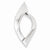 14k White Gold Fits up to 4mm Omega, 6mm Reversible, Omega Slide Pendant, Delightful Pendants for Necklace