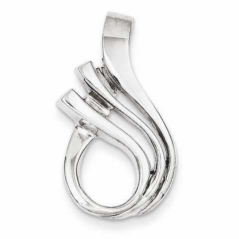 14k White Gold Fits up to 5mm Omega, 6mm Reversible, Omega Slide Pendant, Exquisite Pendants for Necklace