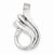 14k White Gold Fits up to 5mm Omega, 6mm Reversible, Omega Slide Pendant, Exquisite Pendants for Necklace