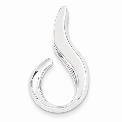 14k White Gold Fits up to 5mm Omega, 6mm Reversible, Omega Slide Pendant, Pendants for Necklace