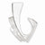 14k White Gold Omega Slide Pendant, Pendants for Necklace