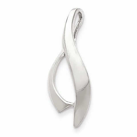 14k White Gold Slide Pendant, Charm
