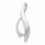 14k White Gold Slide Pendant, Charm