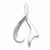 14k White Gold Slide Pendant, Adorable Pendants for Necklace