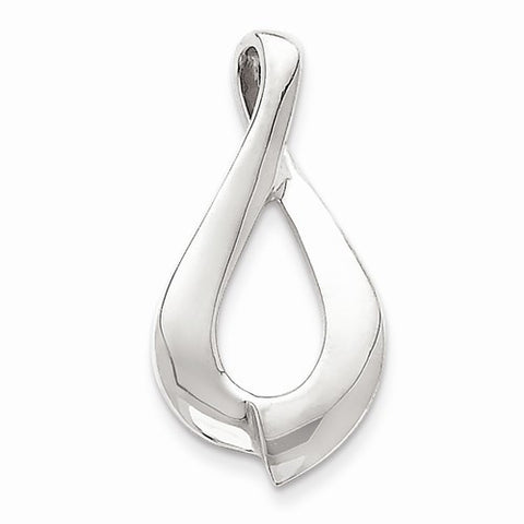 14k White Gold Slide Pendant, Beautiful Pendants for Necklace