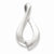 14k White Gold Slide Pendant, Beautiful Pendants for Necklace
