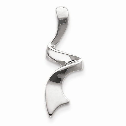 14k White Gold Slide Pendant, Fine Pendants for Necklace
