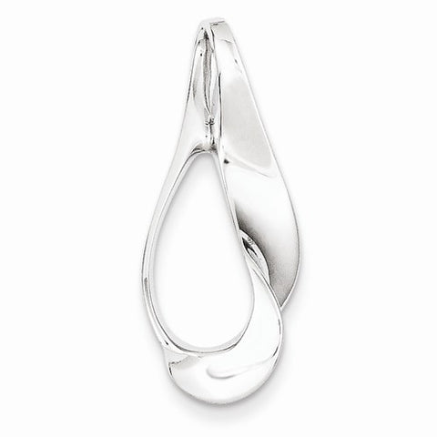 14k White Gold Fits up to 2mm Omega, 3mm Reversible, Omega Slide Pendant, Pendants for Necklace