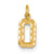 14ky Casted Small Diamond Cut Number 0 Charm hide-image